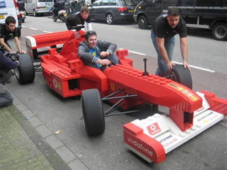 kereta lumba lego f1