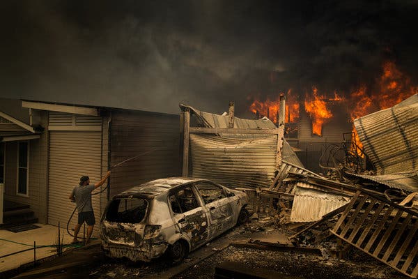 kerosakan rumah akibat kebakaran hutan australia