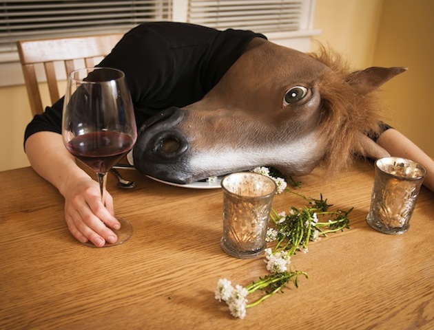 kuda minum wain