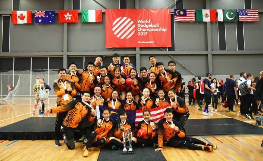 malaysia dodgeball pasukan juara dunia