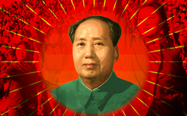 mao zedong with girls