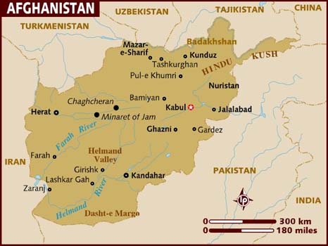 map of afghanistan