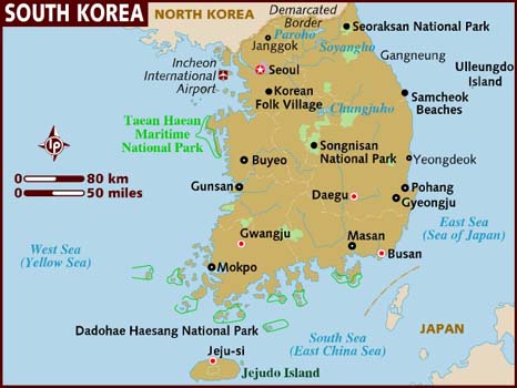 map of south korea