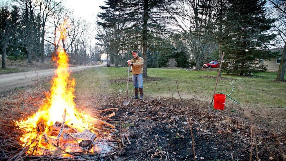 membakar serpihan objek atau kayu penyebab kebakaran hutan