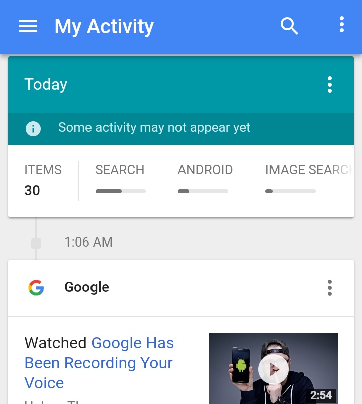 my activity google