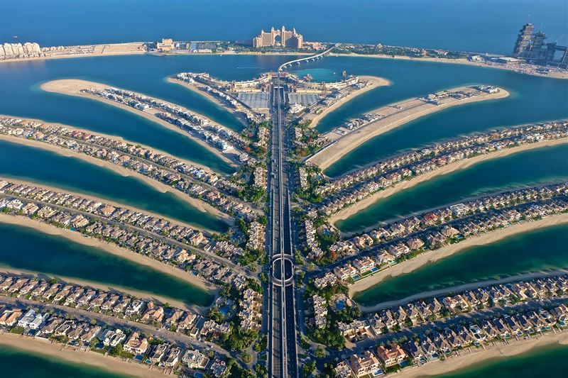 Dubai pulau buatan di Dubai Bangun