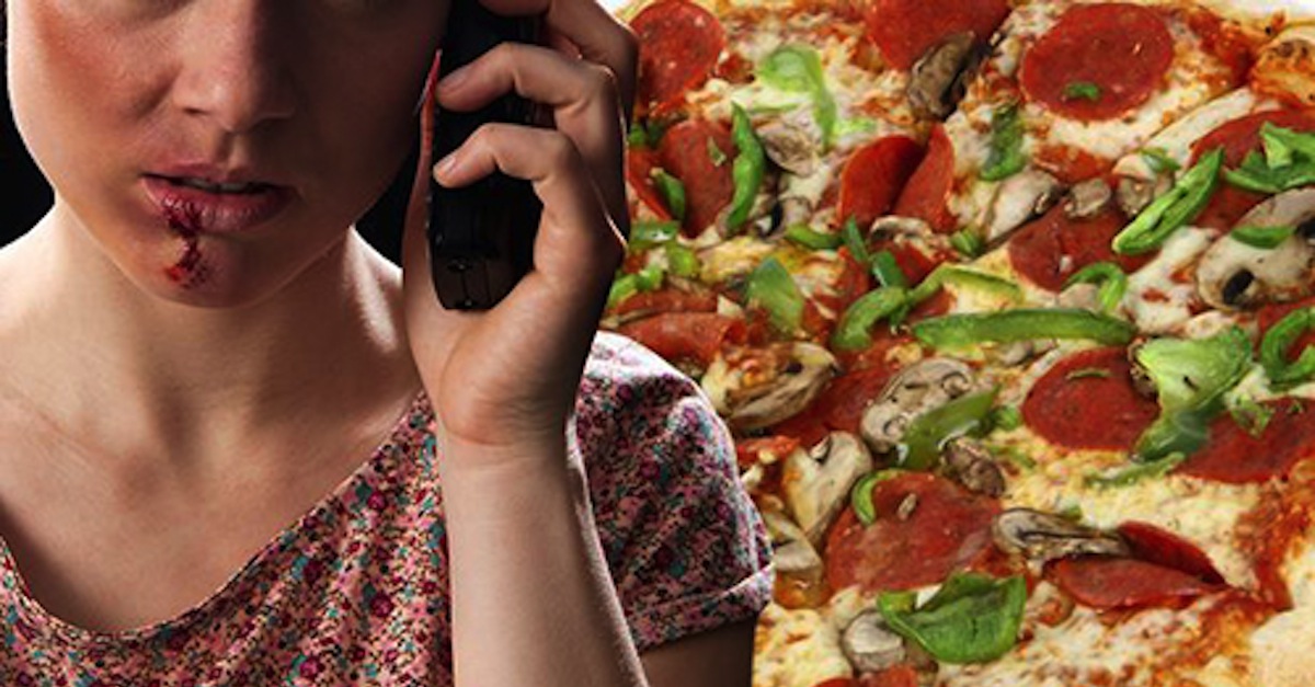 panggilan pesan pizza bantu tebusan selamatkan diri