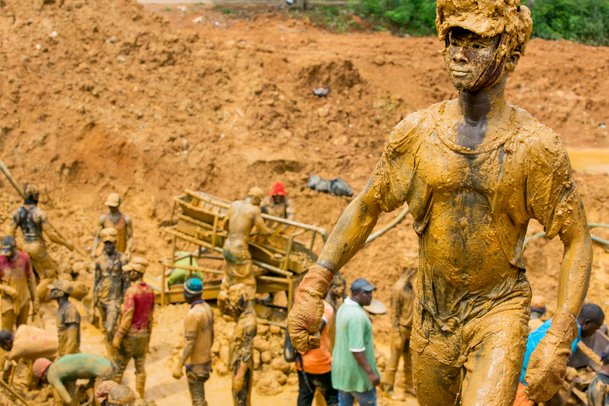 pekerja lombong emas di ghana