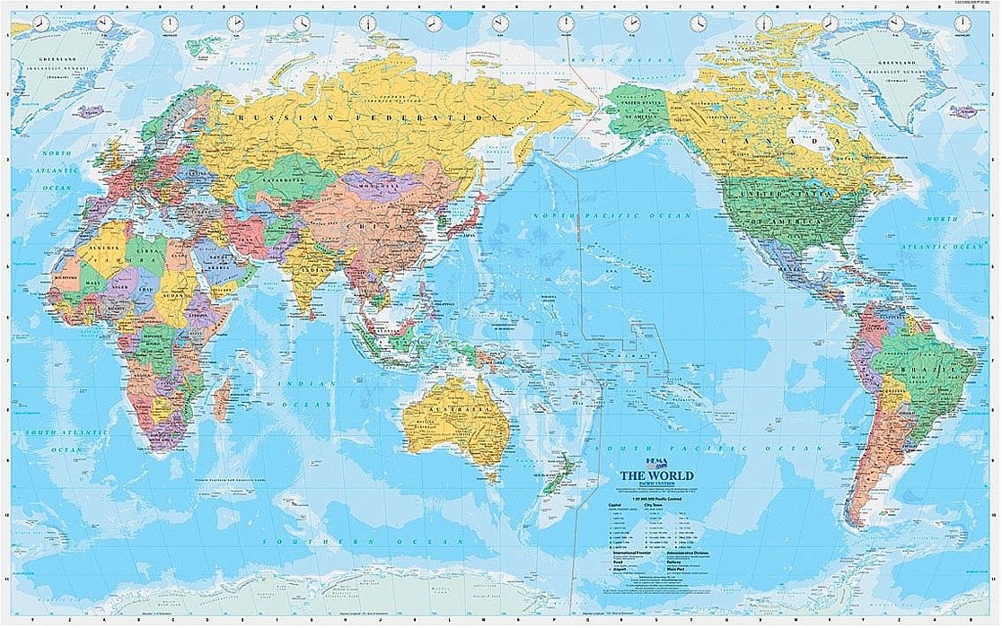 peta dunia asia pasifik tengah