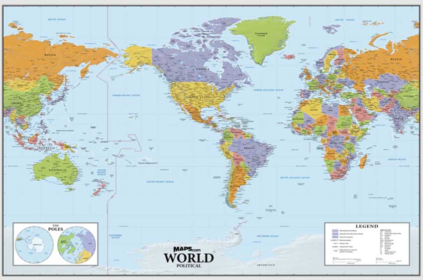 peta dunia benua amerika sentrik