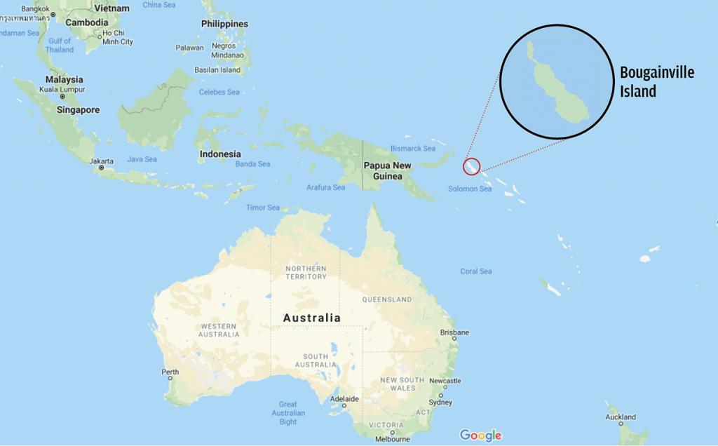 peta kedudukan bougainville