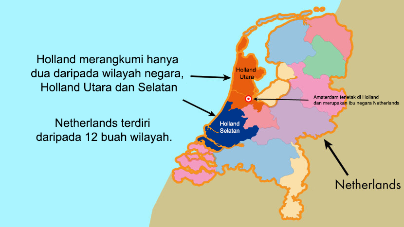 peta netherlands dan holland