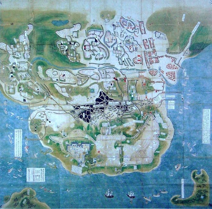peta pengepungan di istana hara di mana salah satu pertempuran utama pemberontakan berlaku