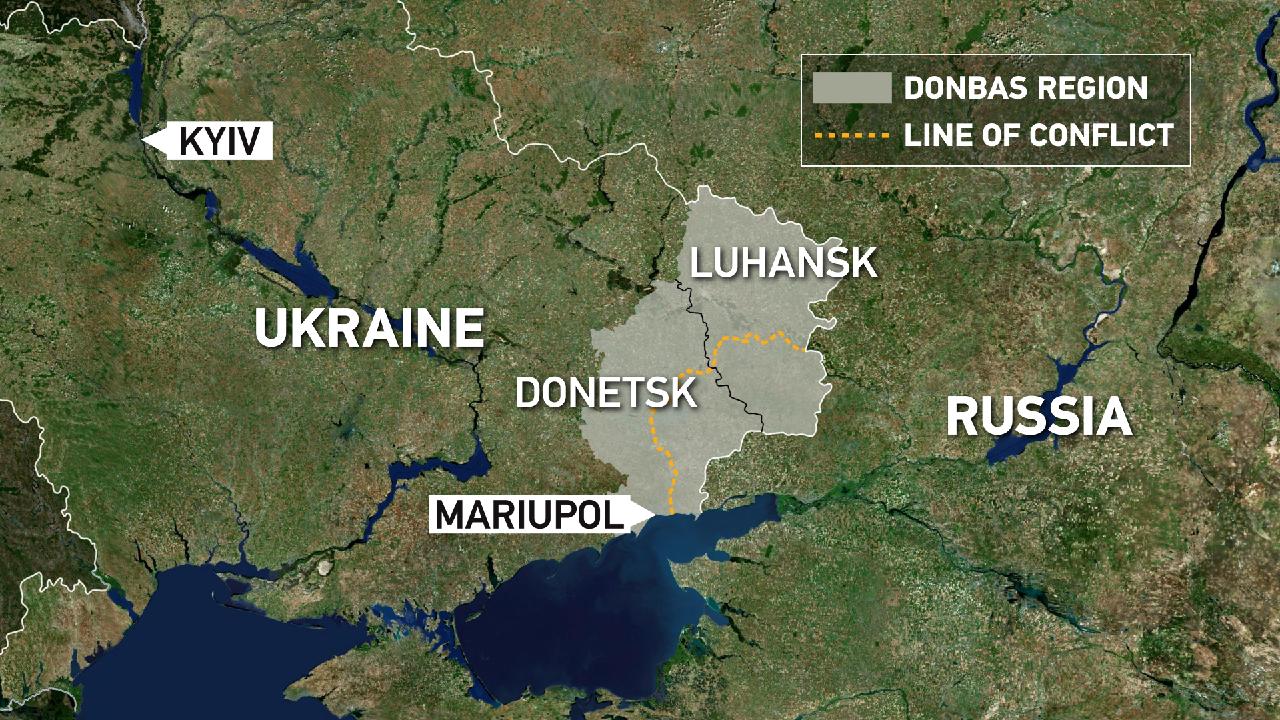 peta wilayah donbas luhansk donetsk