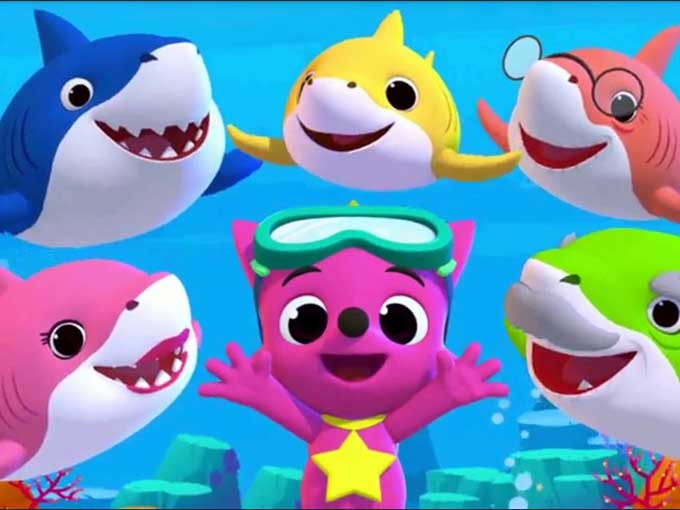 pinkfong dan keluarga shark