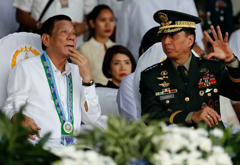 presiden filipina rodrigo duterte dan jeneral tentera