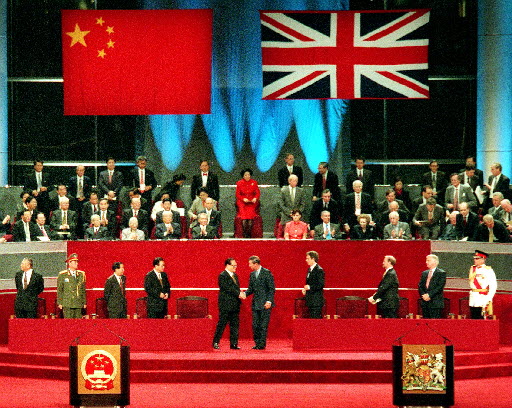 serahan hong kong kong china 1997