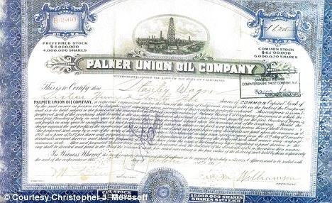 sijil saham palmer union oil company