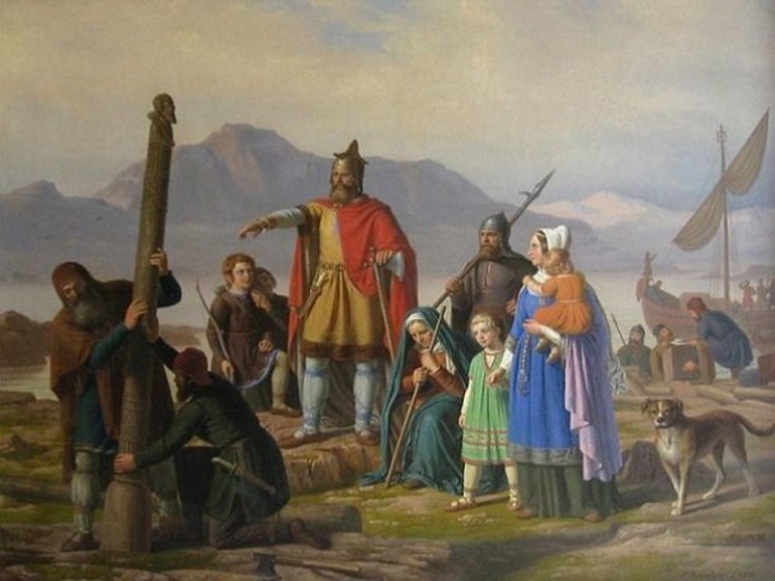 the first nordic norwegian settler in iceland