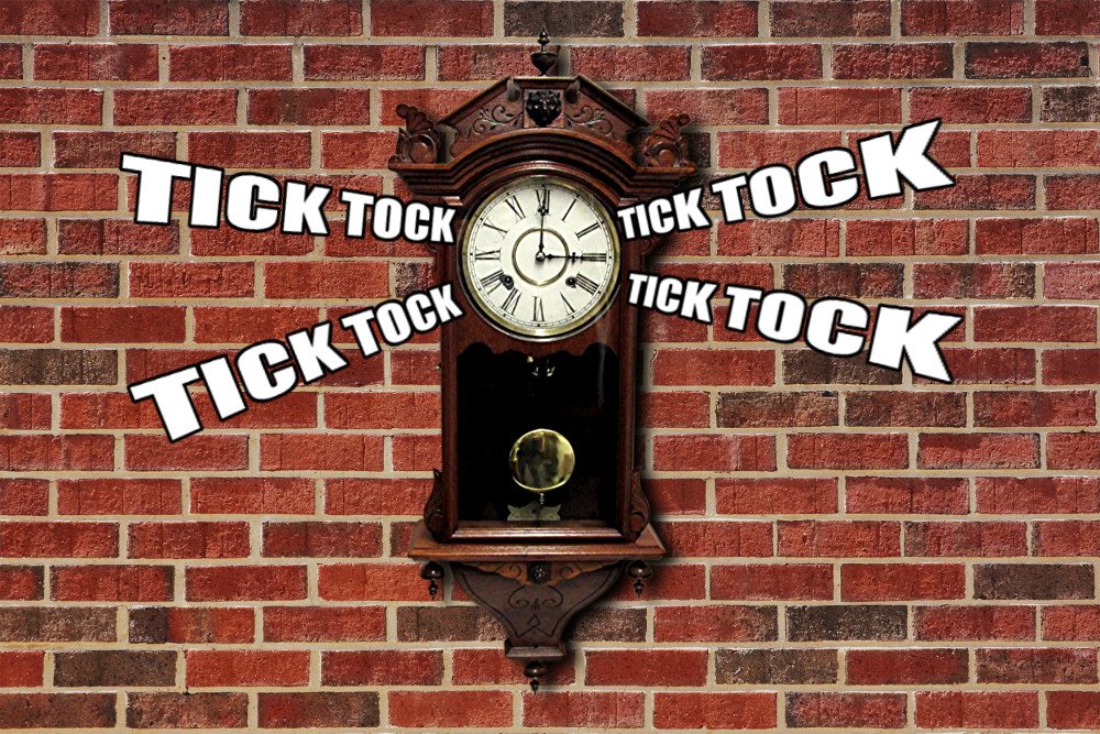 tick tock bunyi jam