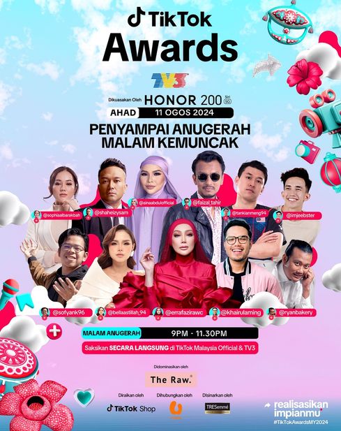 tiktok awards malaysia 2024 full live vote date nominations nominees winners tickets