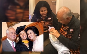 Perdana Menteri Najib Razak Timang Cucu Lelaki